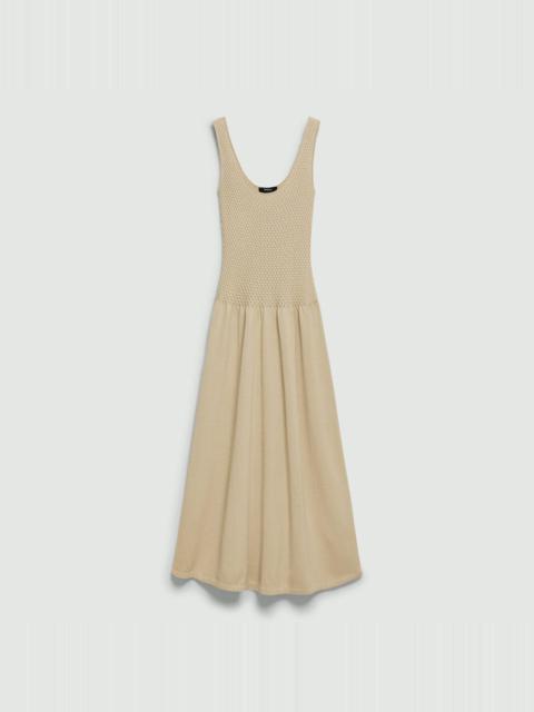 Midi Dress in Textured Cotton-Blend