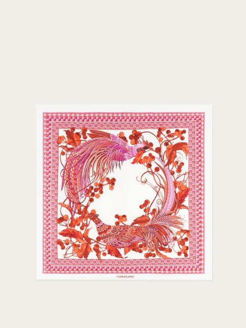 Animal print silk scarf