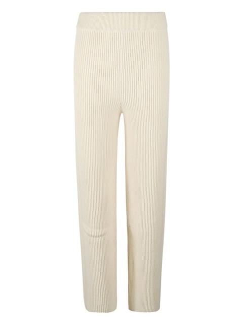 ribbed knitted trousers