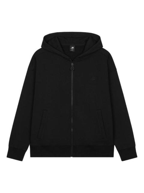 New Balance Full-Zip Hooded Jacket 'Black' AMJ33380-BK
