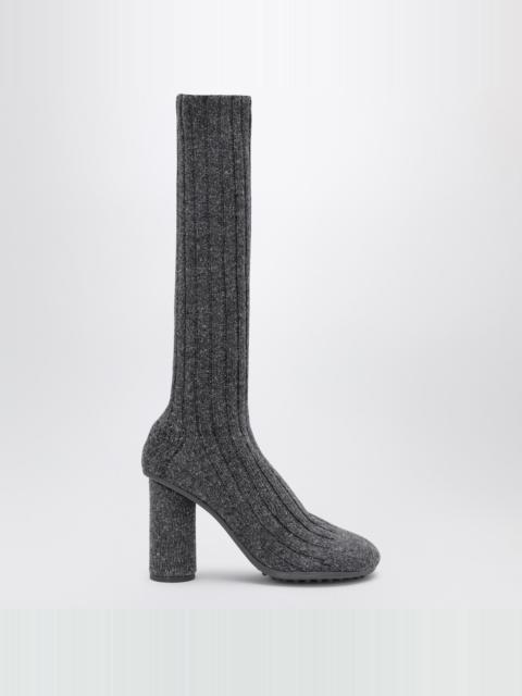 Atomic anthracite grey sock effect boot in wool blend