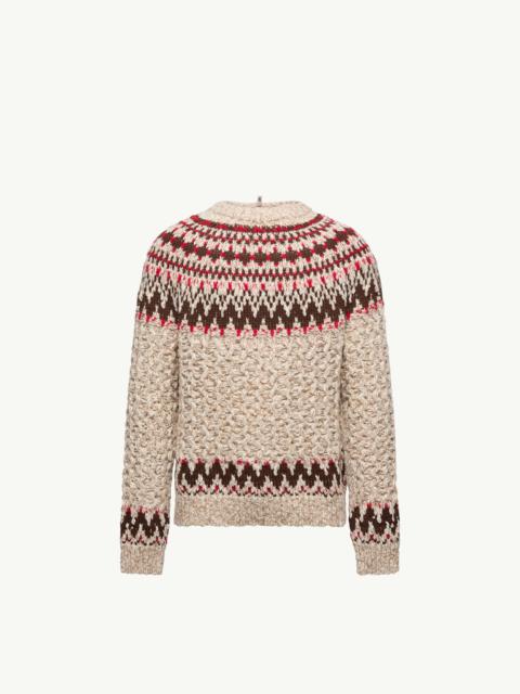 Geometric Jacquard Wool Sweater