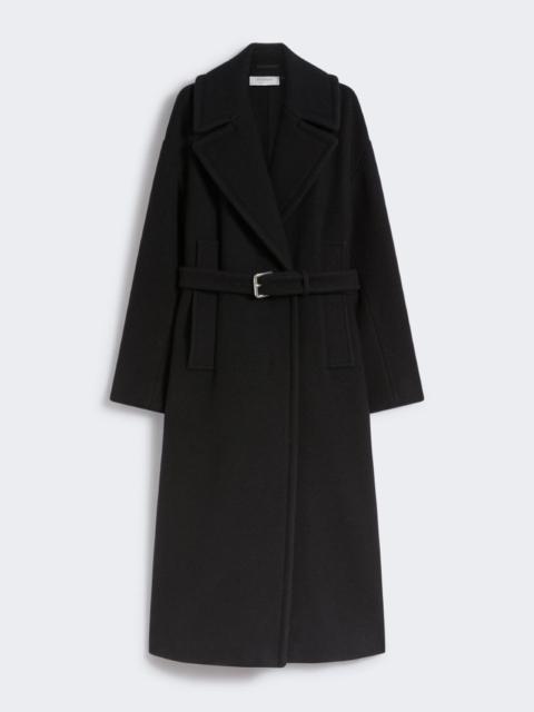 Double-sided pure wool coat - BLACK