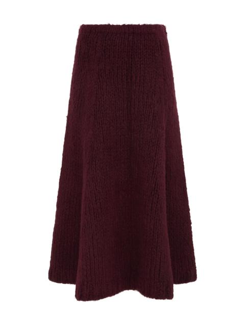 Peres Knit Midi Skirt in Dip Dye Sunrise Welfat Cashmere
