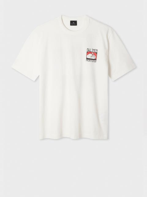 Ecru 'Phoenix Mountain' Print T-Shirt