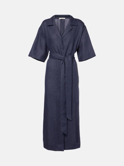 Larnaca linen midi dress