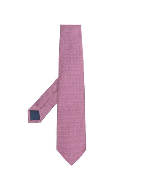 polka dot embroidered silk tie