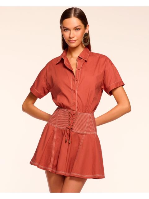 Georgia Cotton Poplin Short Sleeve Mini Dress
