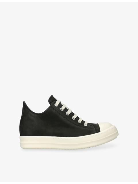 Low Lace-Up Leather Trainers