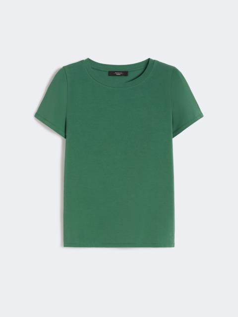 Stretch jersey basic T-shirt - GREEN