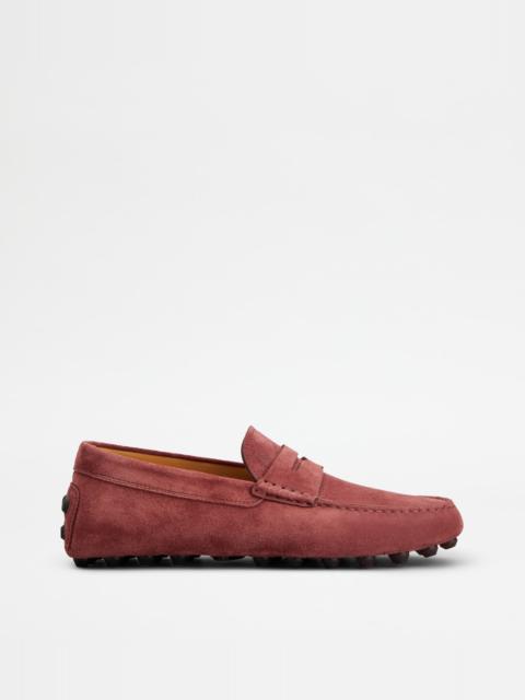 GOMMINO BUBBLE LOAFERS IN SUEDE - BURGUNDY