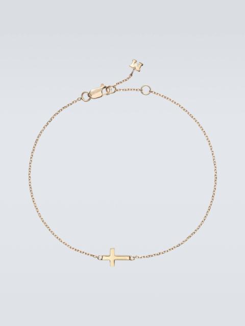 Mini Cross 14kt gold bracelet