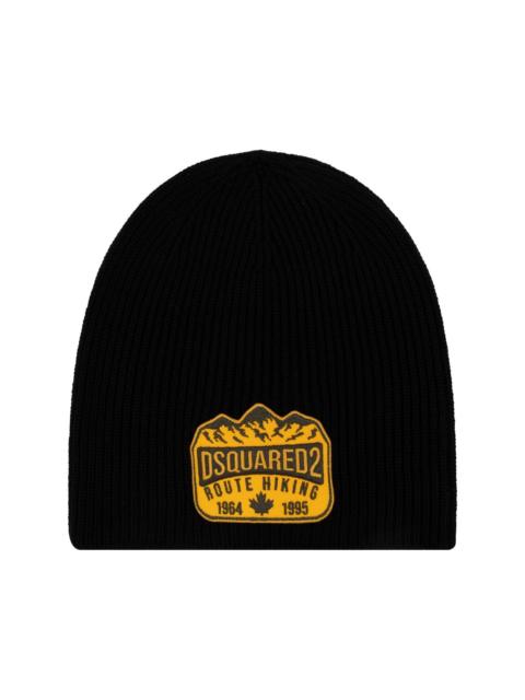 logo-appliquÃ© wool beanie