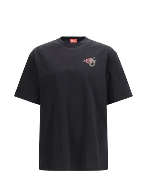 floral-print T-shirt