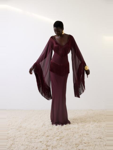 CRISTAL MAXI DRESS IN EARTH CHIFFON