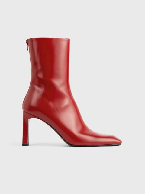 Bar glossy leather boots red
