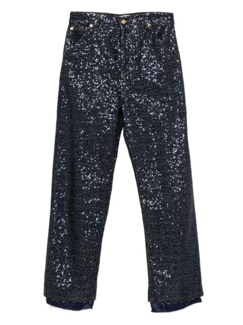 sequin-embellished jeans