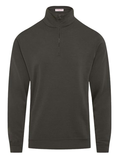 Isar graphite merino half-zip sweater
