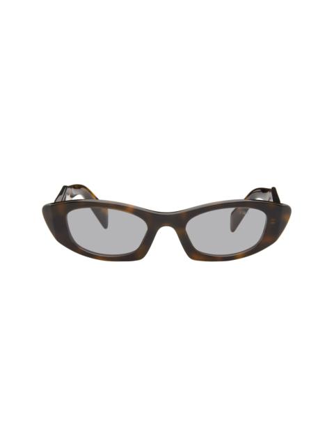 Brown Slim Cateye Symbole Sunglasses