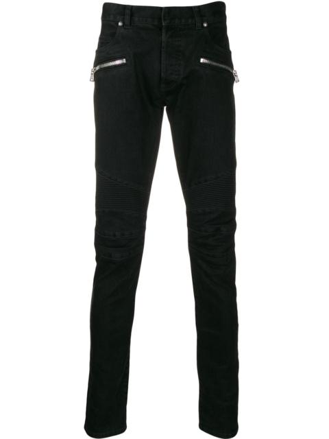 slim fit panelled jeans