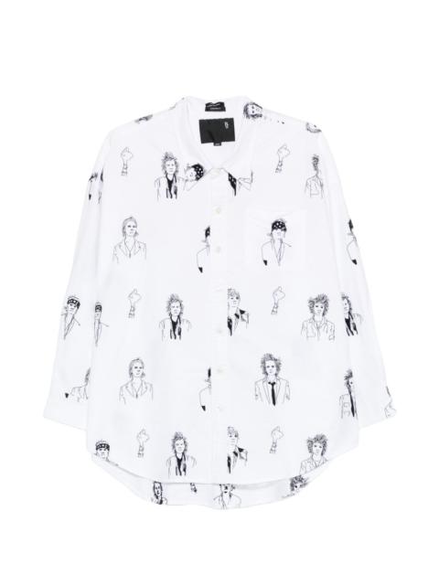 portrait-print shirt