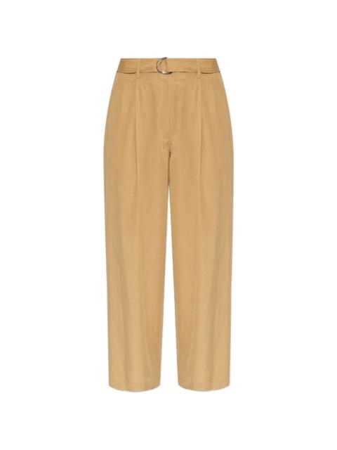 belted pleated trousers