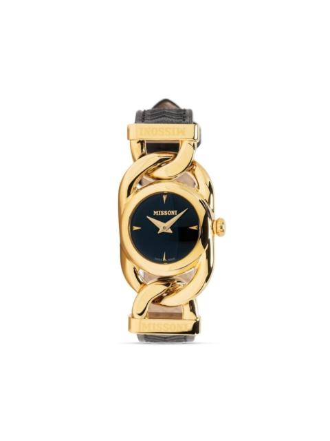 Gioiello zigzag-embossed strap 22mm