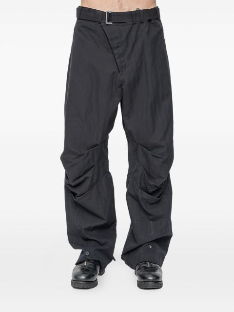 button-detail trousers