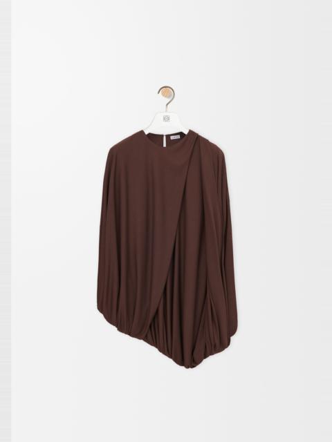 Draped top in viscose