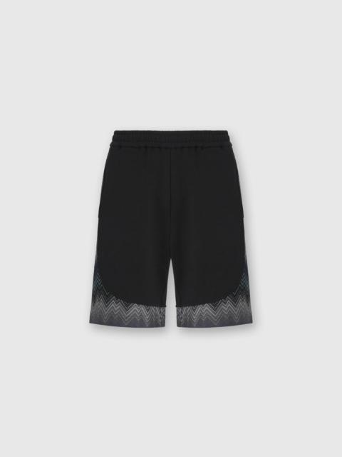 Fleece Shorts with Zigzag Insert