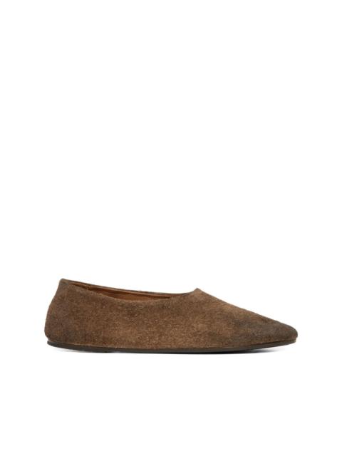 suede almond-toe loafers