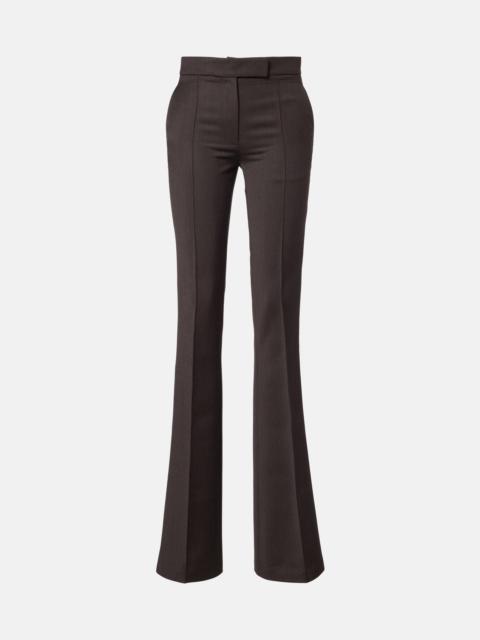 High-rise flared pants