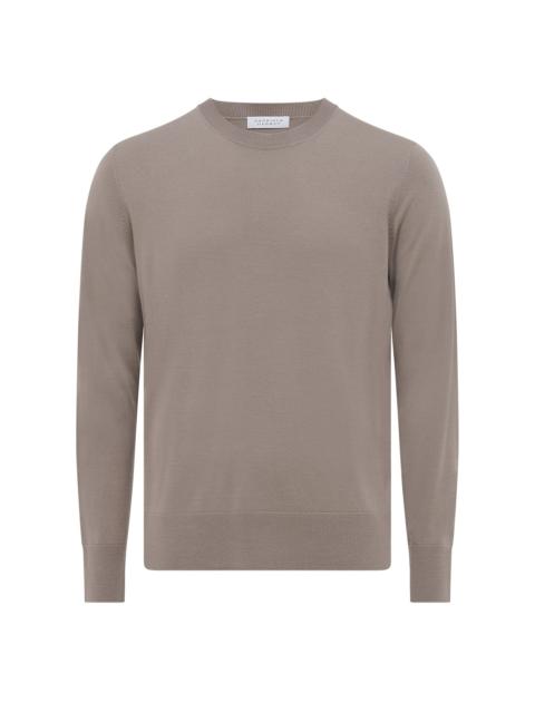 Palco Knit Crewneck in Oatmeal Merino Wool