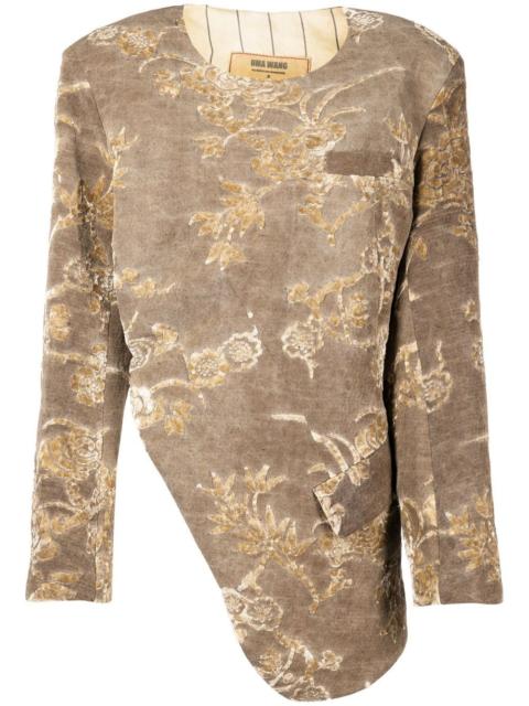 Karaoke cut-out long-sleeve top