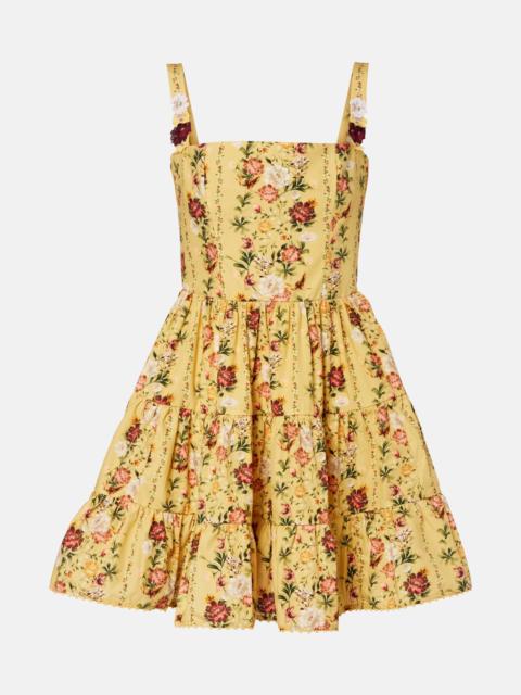 Lima floral cotton minidress