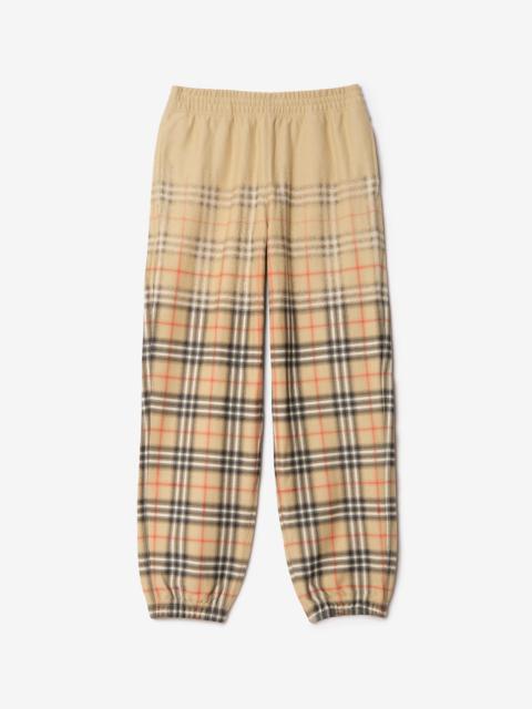 Gradient Check Cotton Jogging Pants