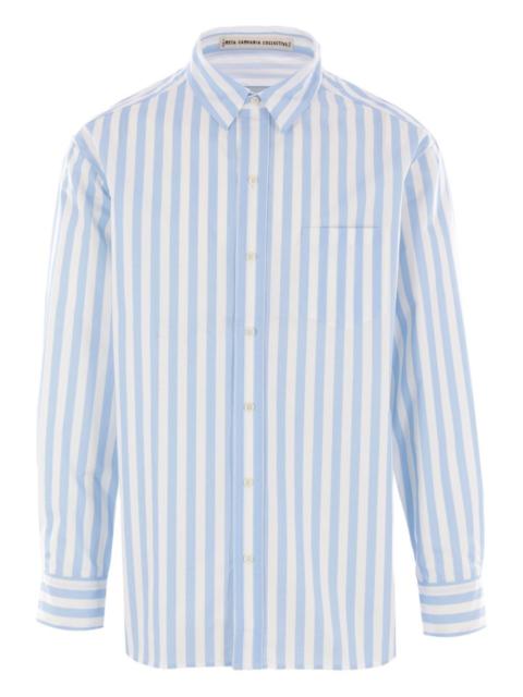 striped poplin shirt