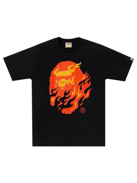 BAPE Flame Ape Head Tee 'Black/Red'