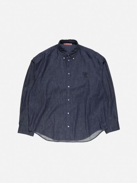 Denim button-up - Mid blue
