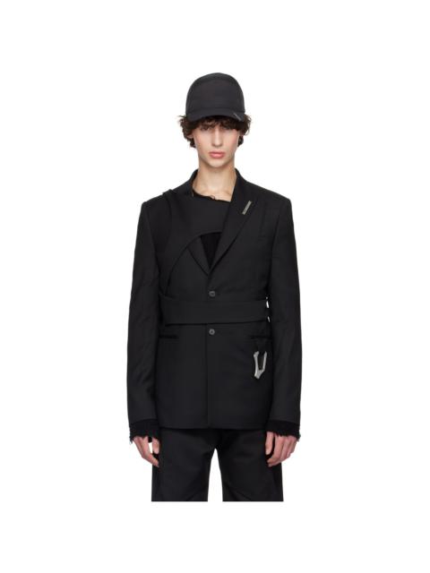 Black Integrated Harness Blazer