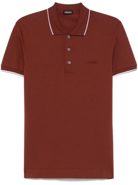 logo-embroidered polo shirt