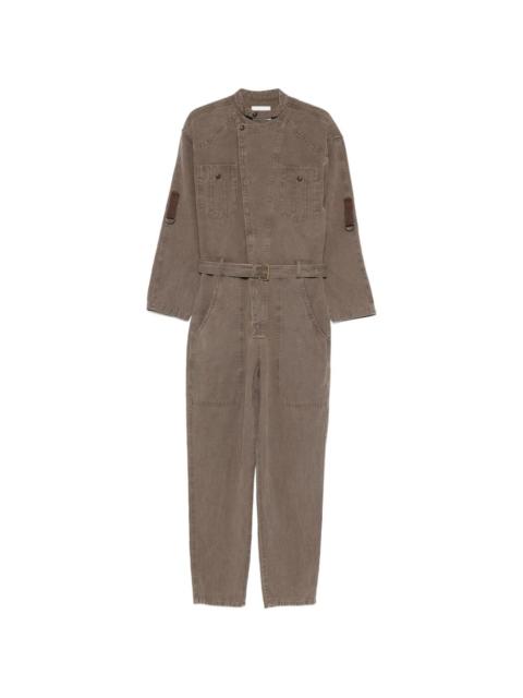 Nessime buttoned belted jumpsuit