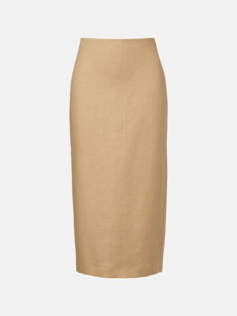 Veranda linen pencil skirt
