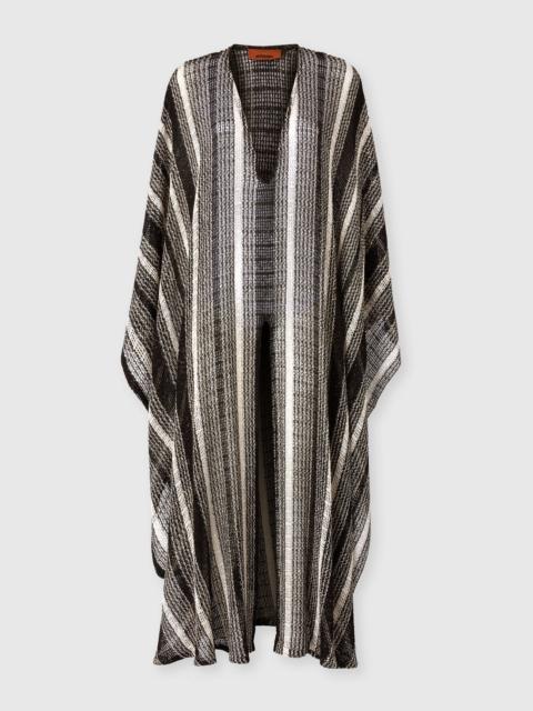 Long mesh caftan cover-up