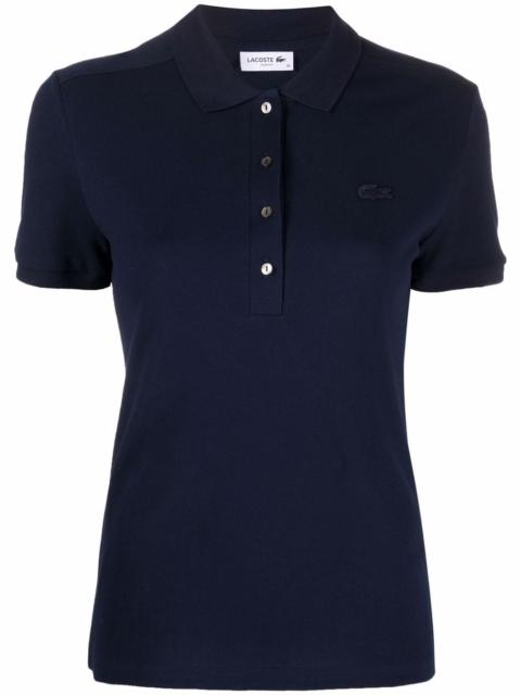 chest logo-patch polo top