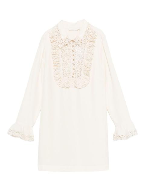 ruffle-trim mini dress