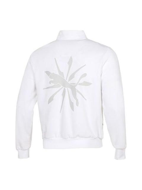 PUMA Casual Pattern Loose Long Sleeves Jacket Couple Style White 537033-02