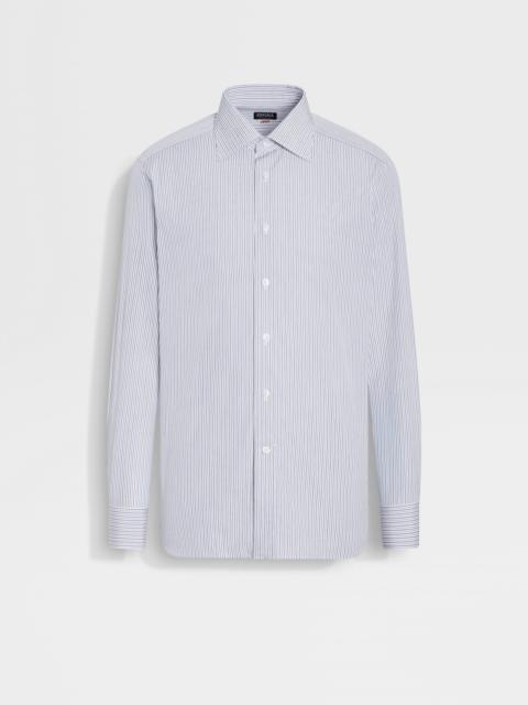 BLUE AND BLUE NAVY STRIPED CENTOVENTIMILA COTTON SHIRT