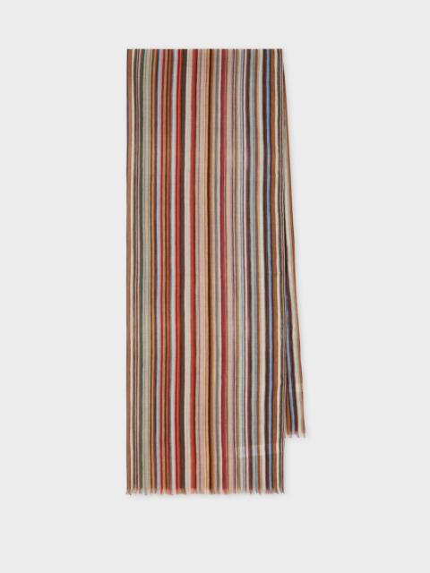 Wool Painted 'Signature Stripe' Scarf