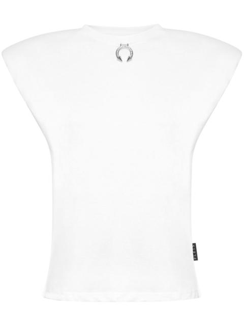ring-embellished padded tank top